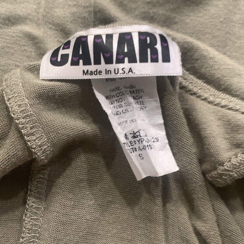Canari Olive Spaghetti Strap Maxi Slip Uneven Hemline Dress Women's Size Small - Picture 9 of 9